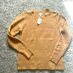 J. Crew extra soft crew neck sweater camel tan XS